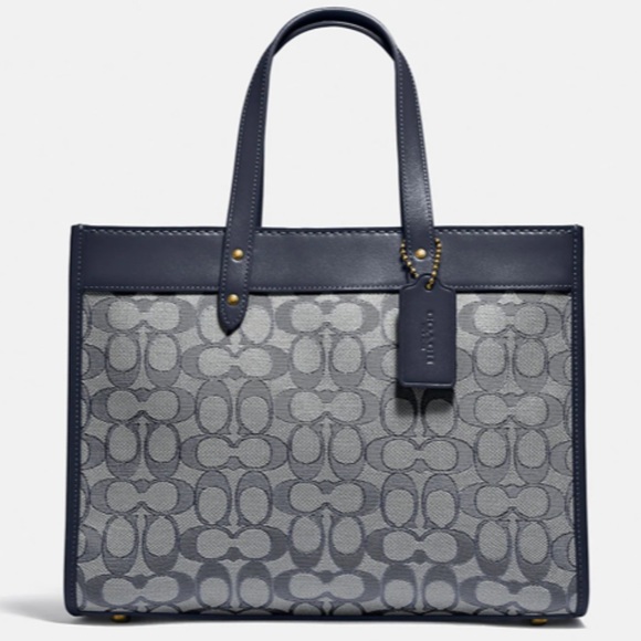 Coach Signature Jacquard Field Tote 30 - Picture 1 of 11